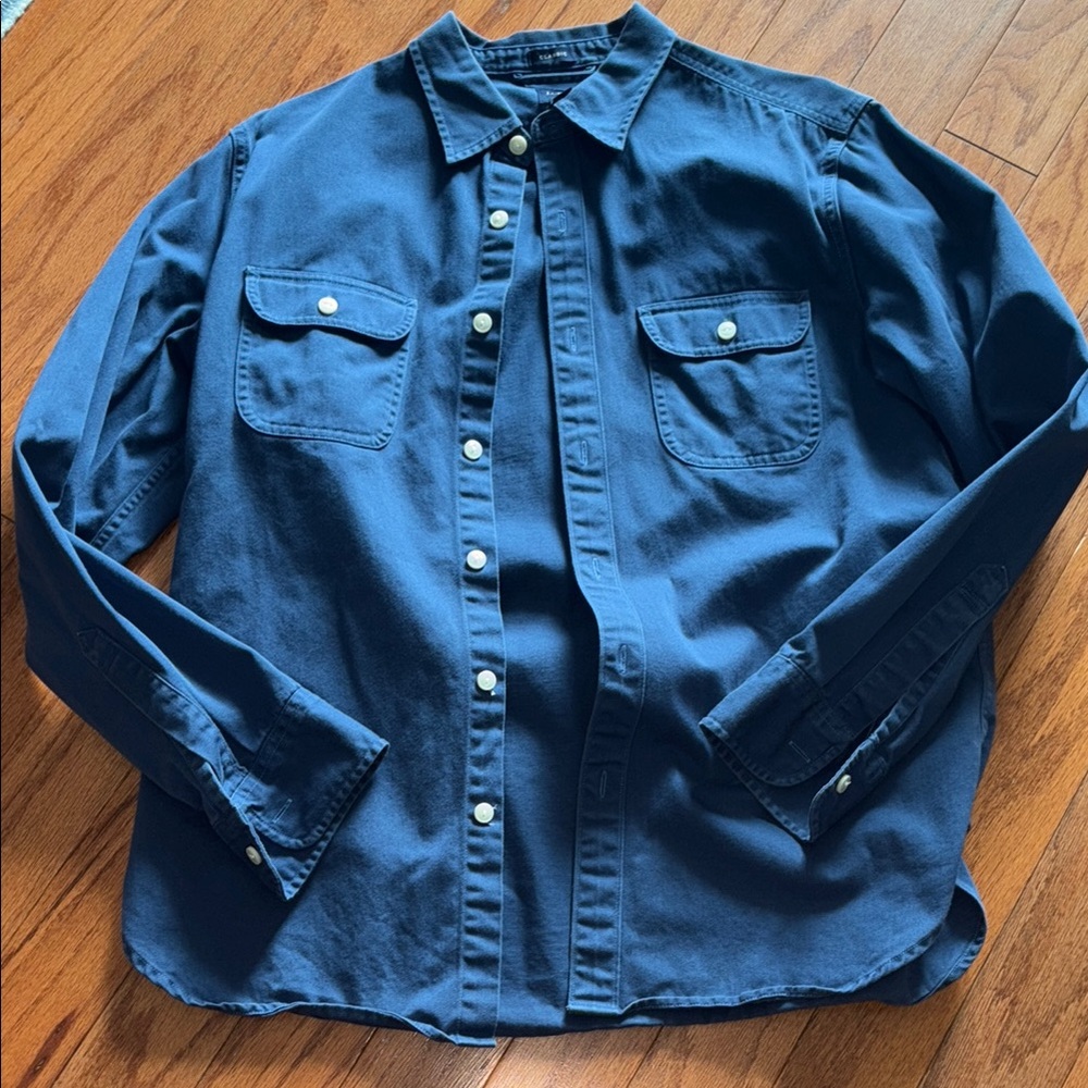 J. Crew Navy Button-Up Shirt